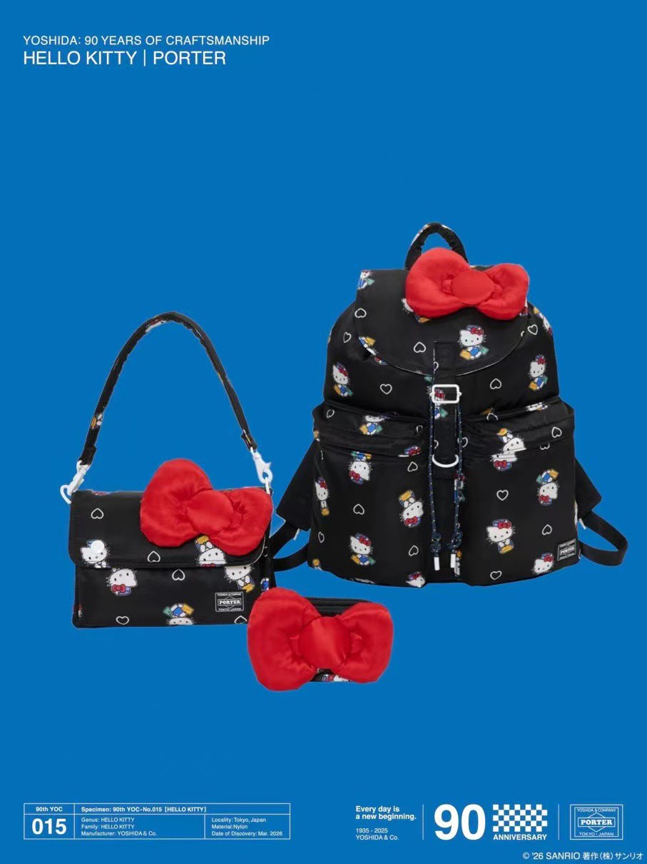 HELLO KITTY &times; PORTER 聯名來襲 甜酷碰撞⚆⚆ ˊ˗